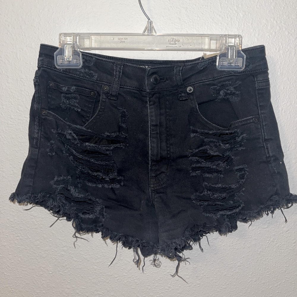 Black American Eagle Denim Shorts